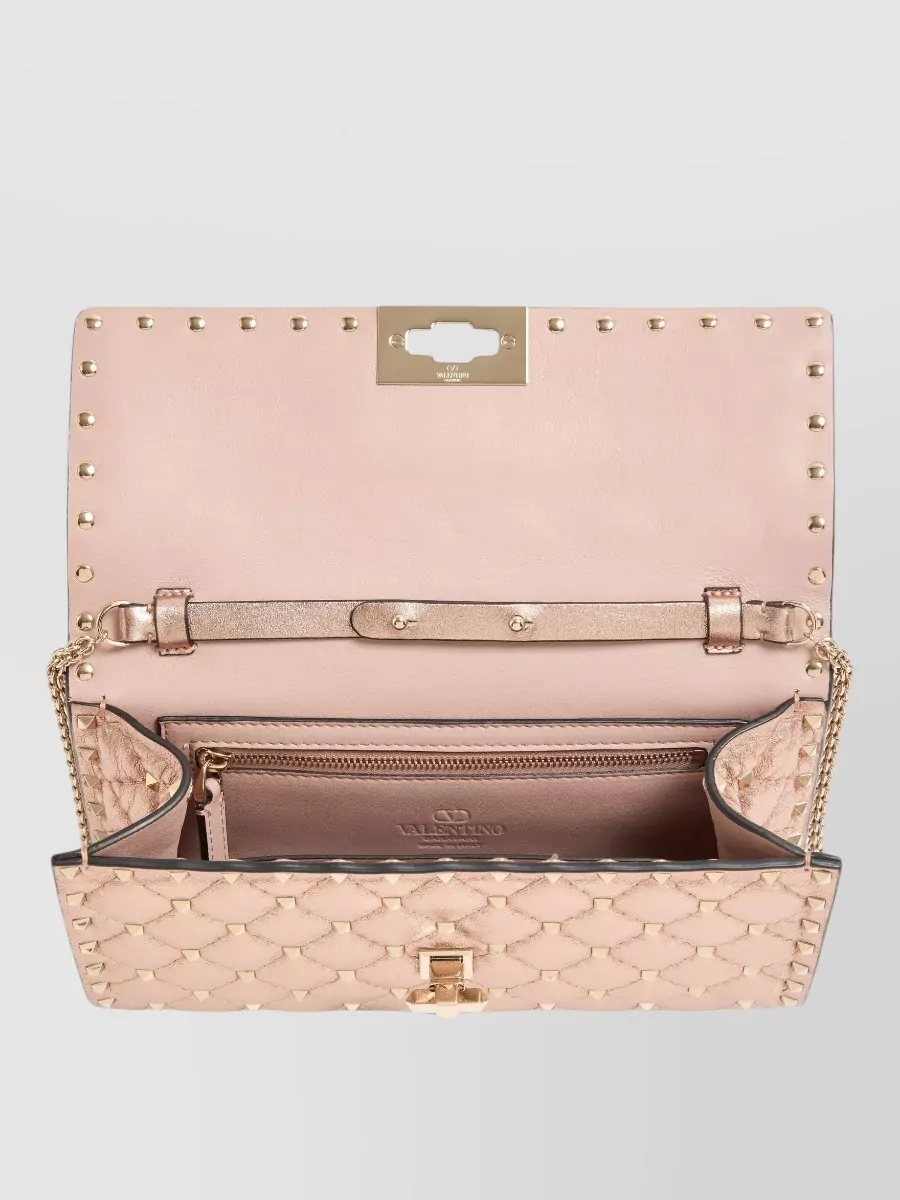 Valentino Studded Lamb Leather Clutch Bag