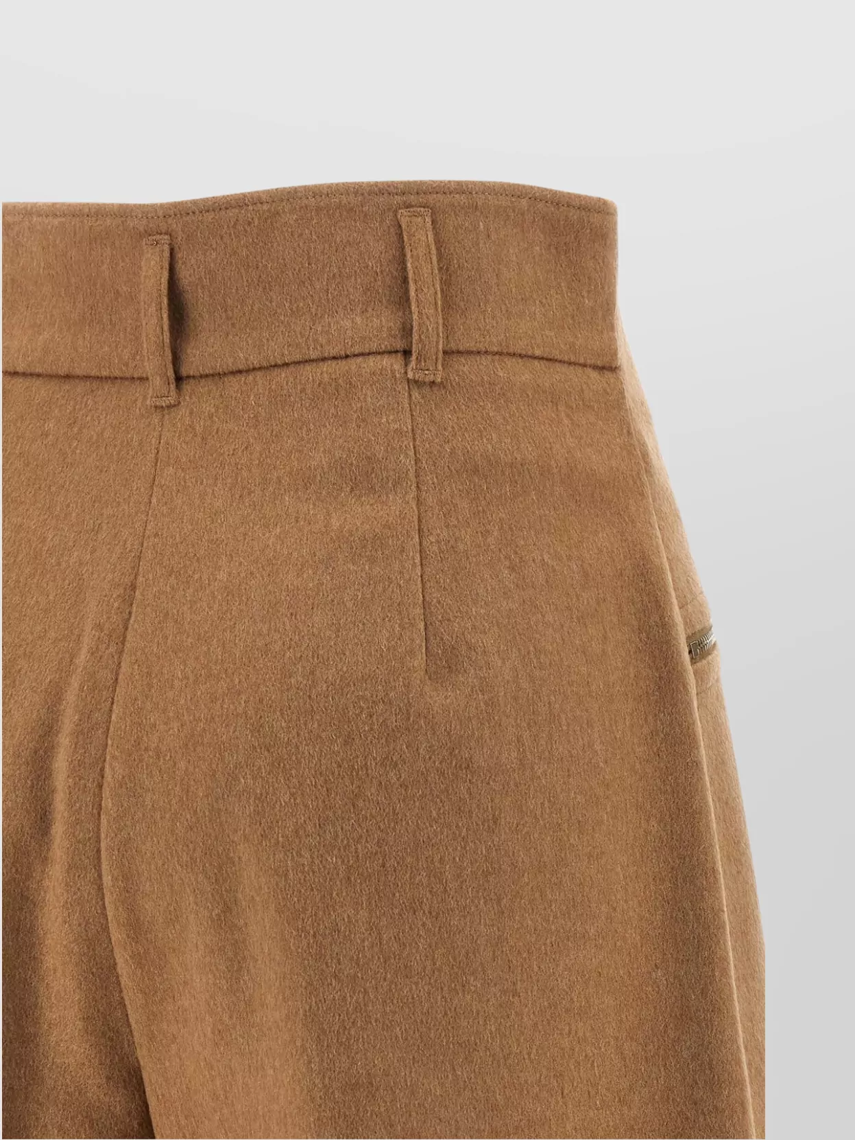 Max Mara High Waist Shorts Zip Pockets