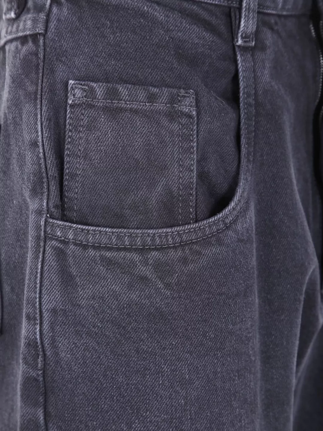 Maison Margiela Five Pocket Barrel Leg Denim Trousers In Gray