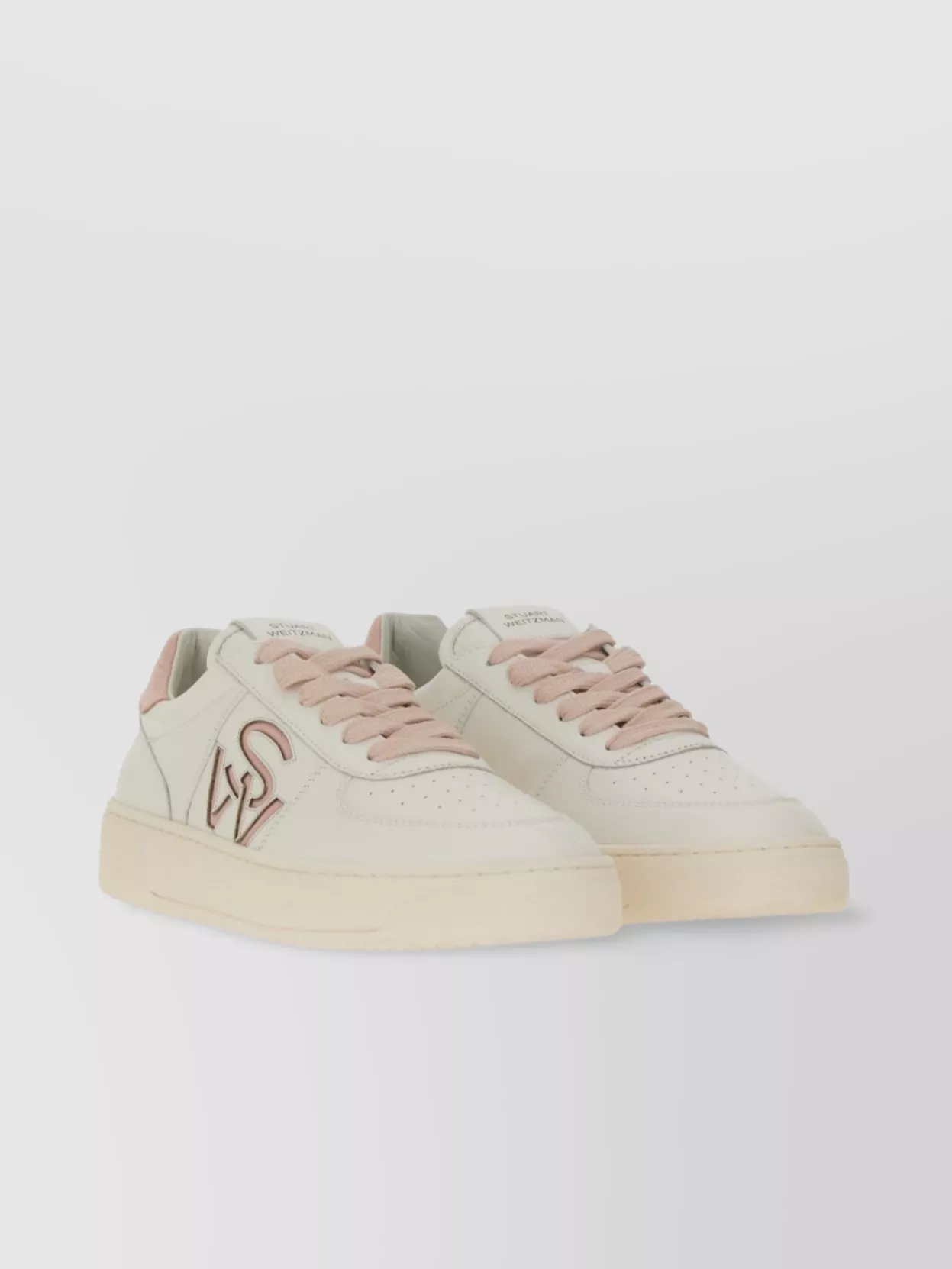 Stuart Weitzman Sneaker With Perforated Logo Design