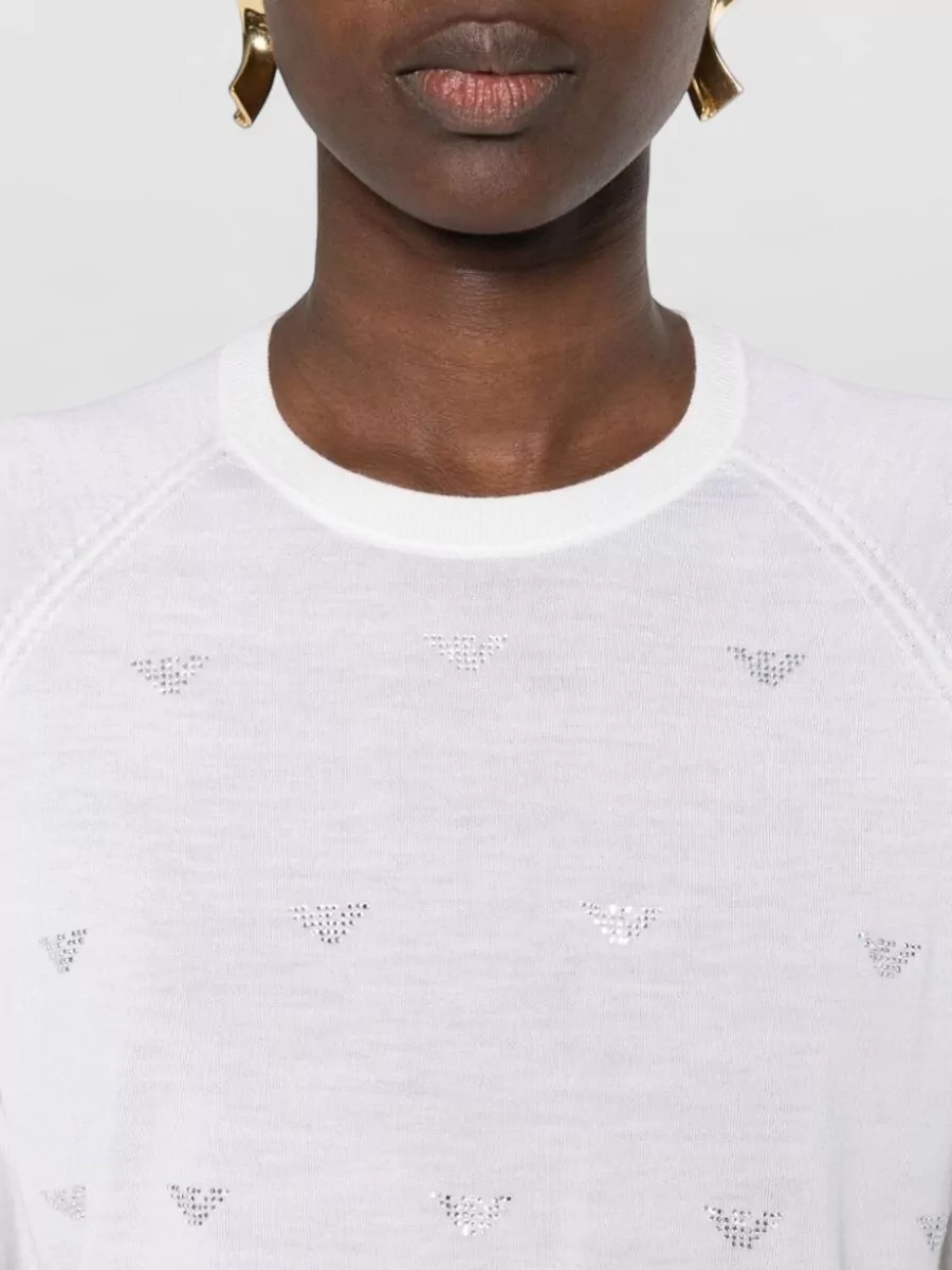 Emporio Armani Wool Fine-Knit Raglan-Sleeve Jumper