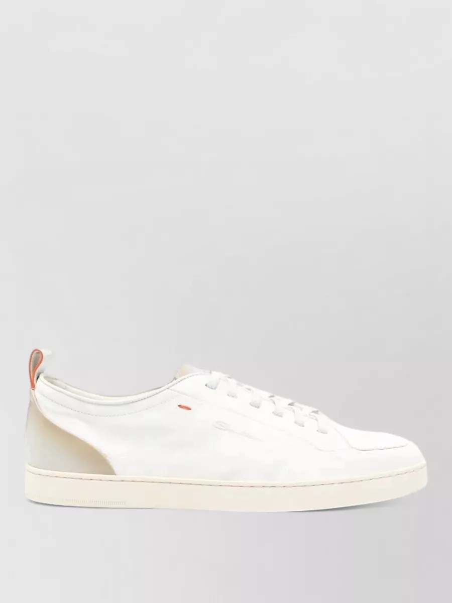 Santoni leather montecarlo low-top sneakers