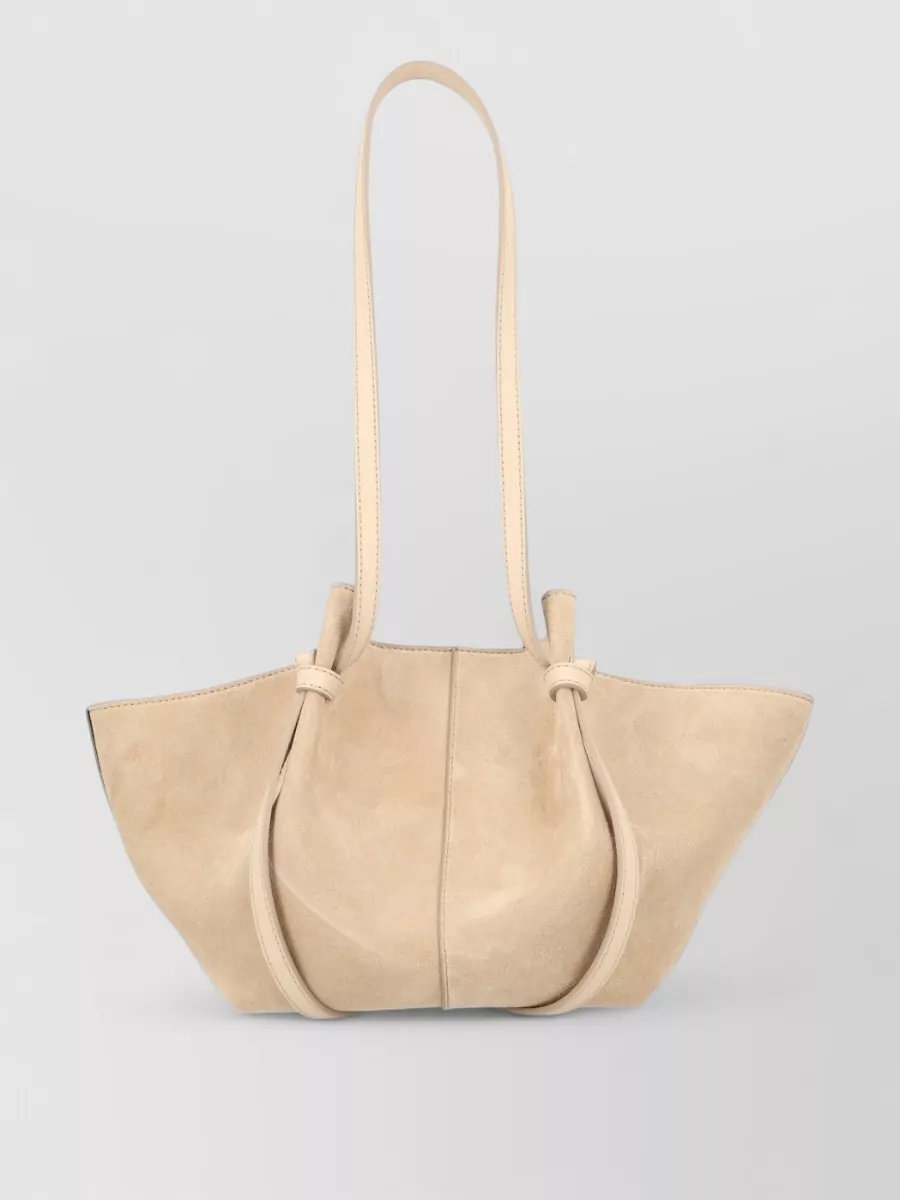 Yuzefi Mochi Shoulder Bag Soft Structure Long Handles In Brown