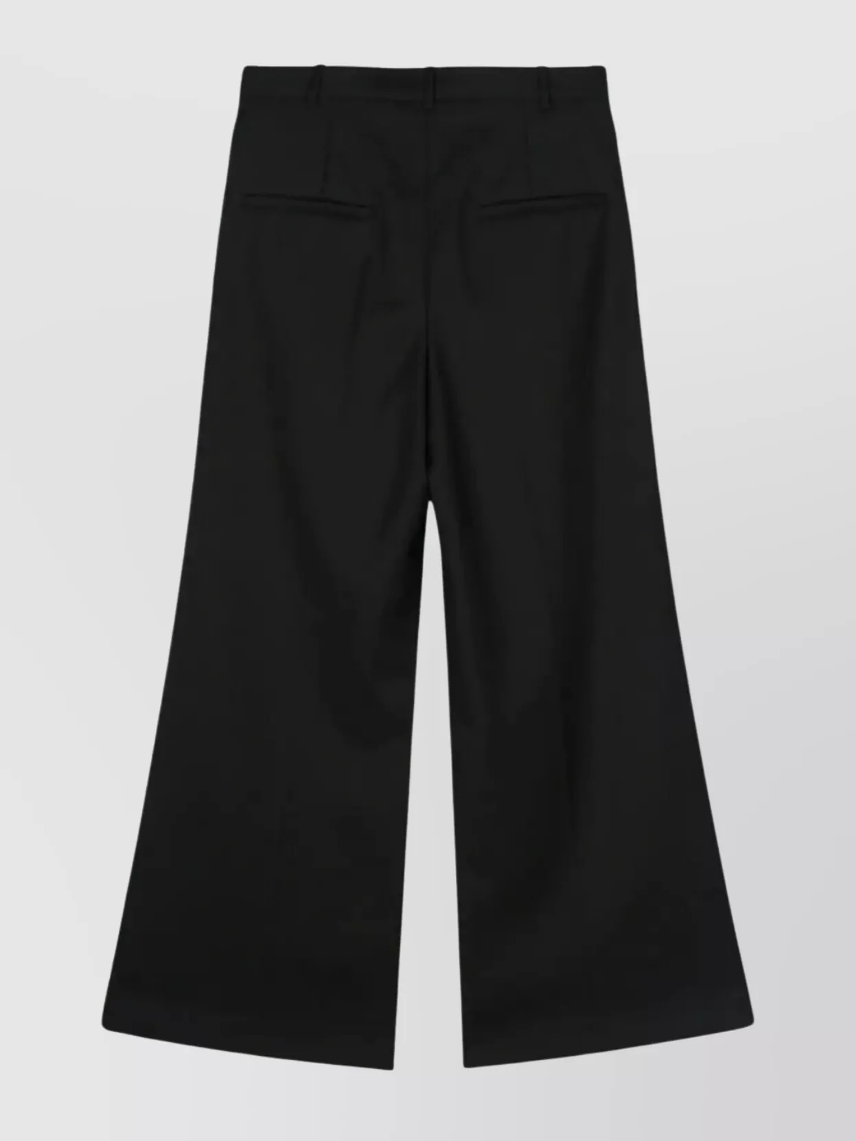 Low Classic Wide Wool Trouser Featuring Back Pockets In Multi