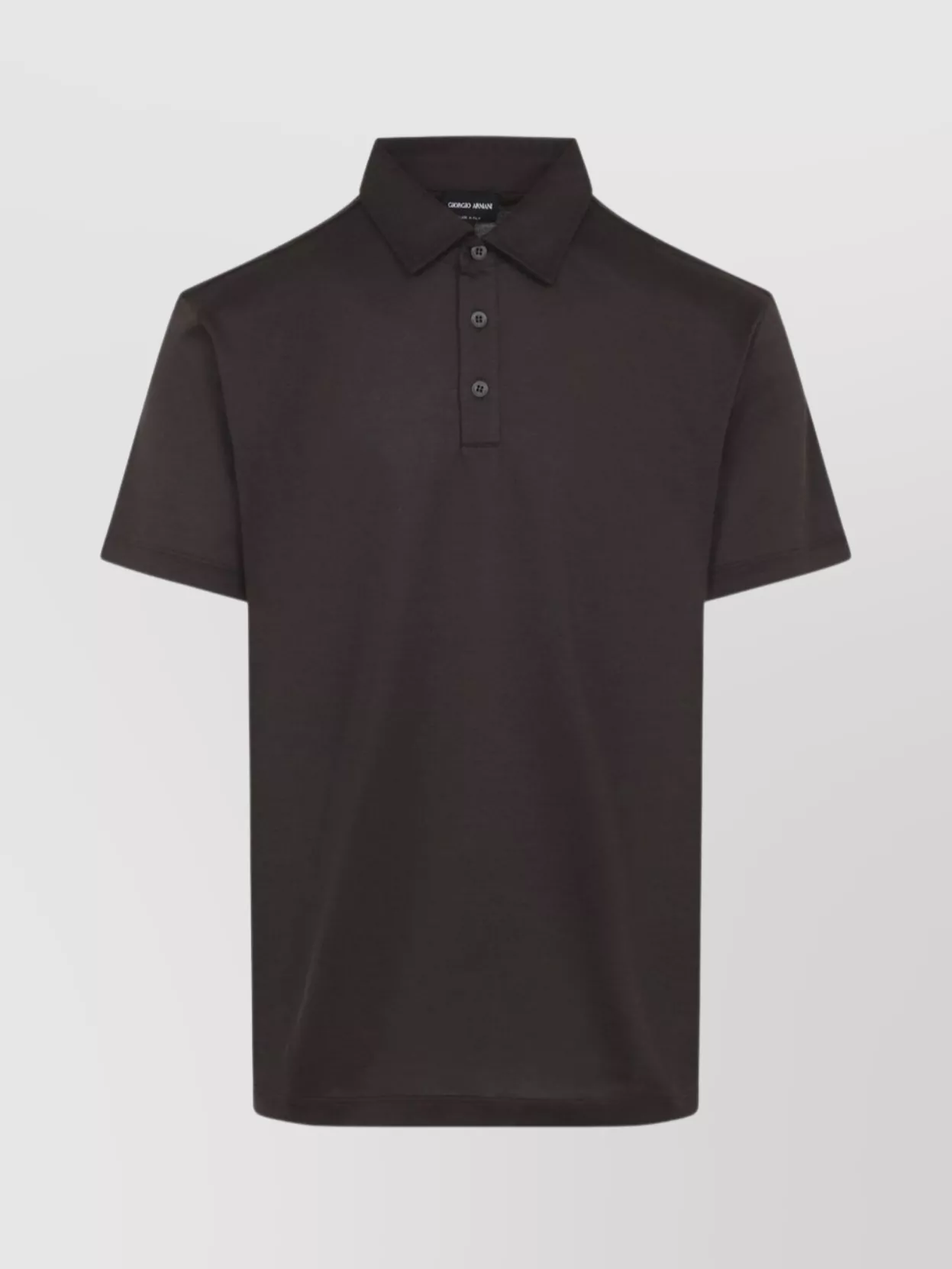 Giorgio Armani Silk Cotton Polo Shirt With Regular Fit