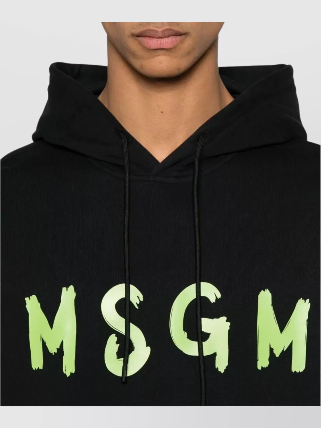 Msgm Relaxed Fit Cotton Hoodie Logo