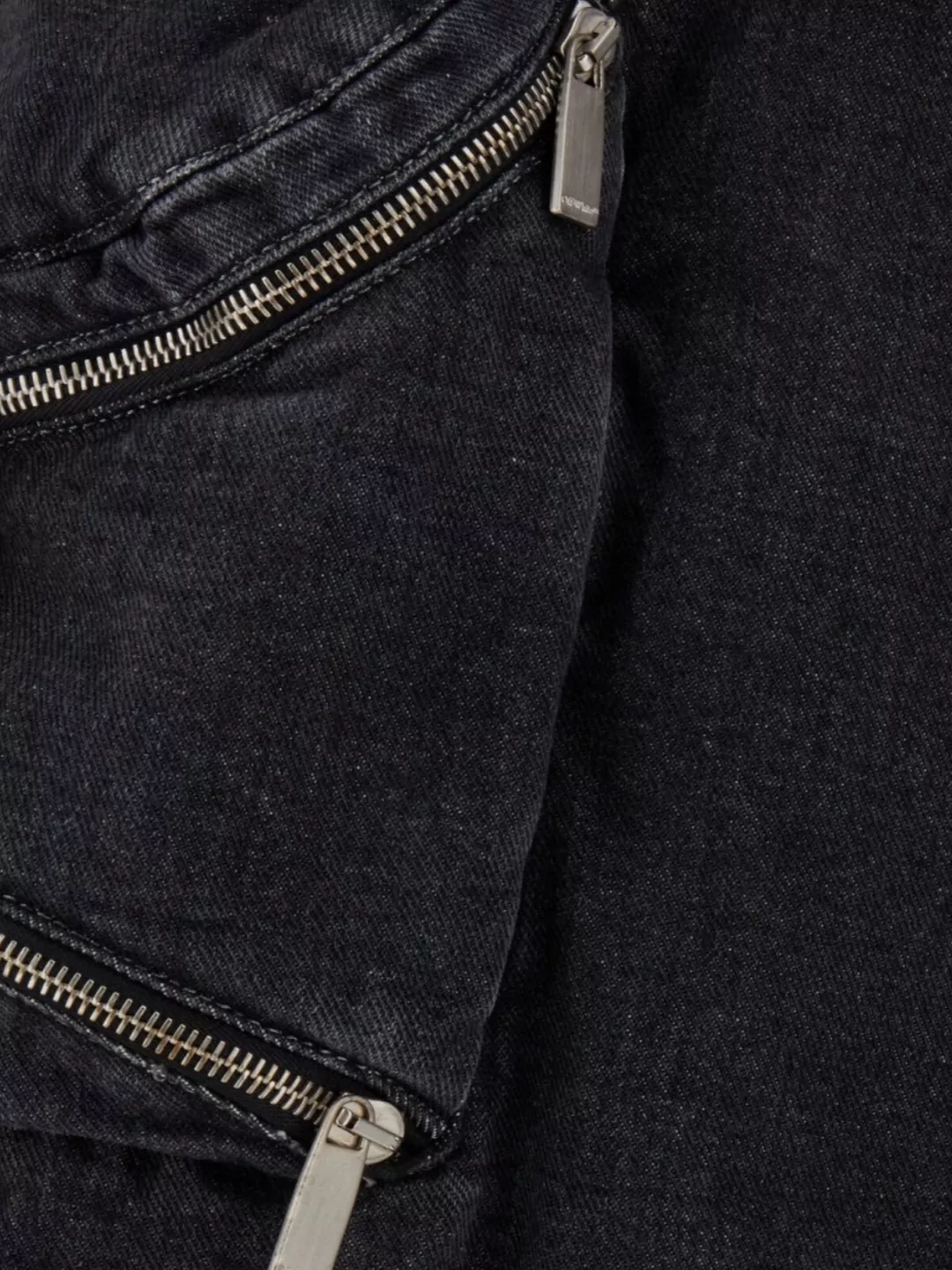 Off-White Denim Trousers With Adjustable Straps And Cargo Pockets