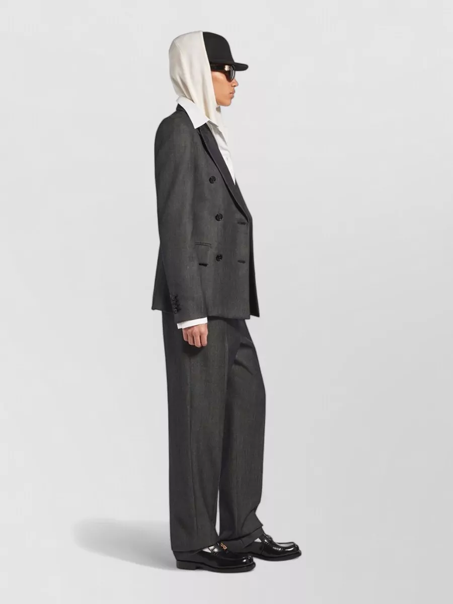 Balenciaga Wool Double-Breasted Tailored Blazer