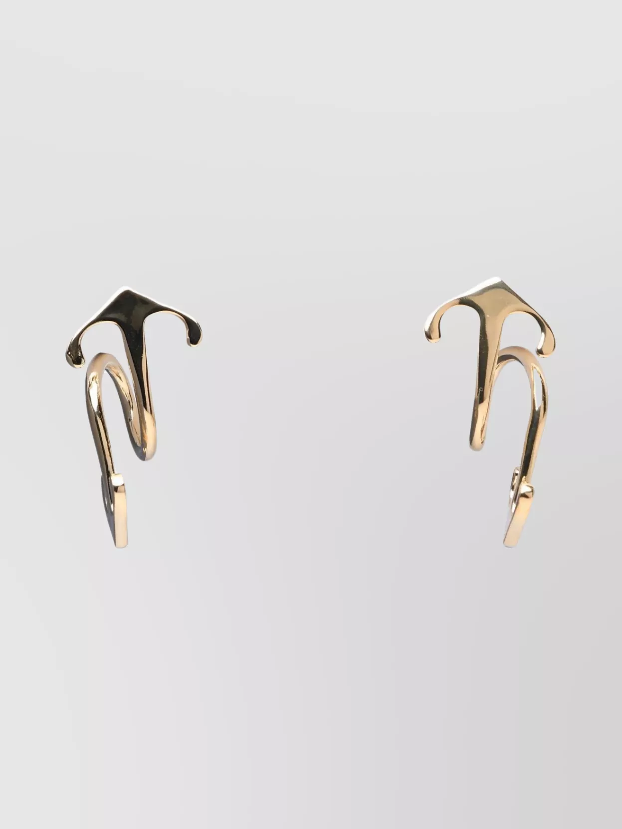 Shop Off-white 'single Arrow' Brass Earrings