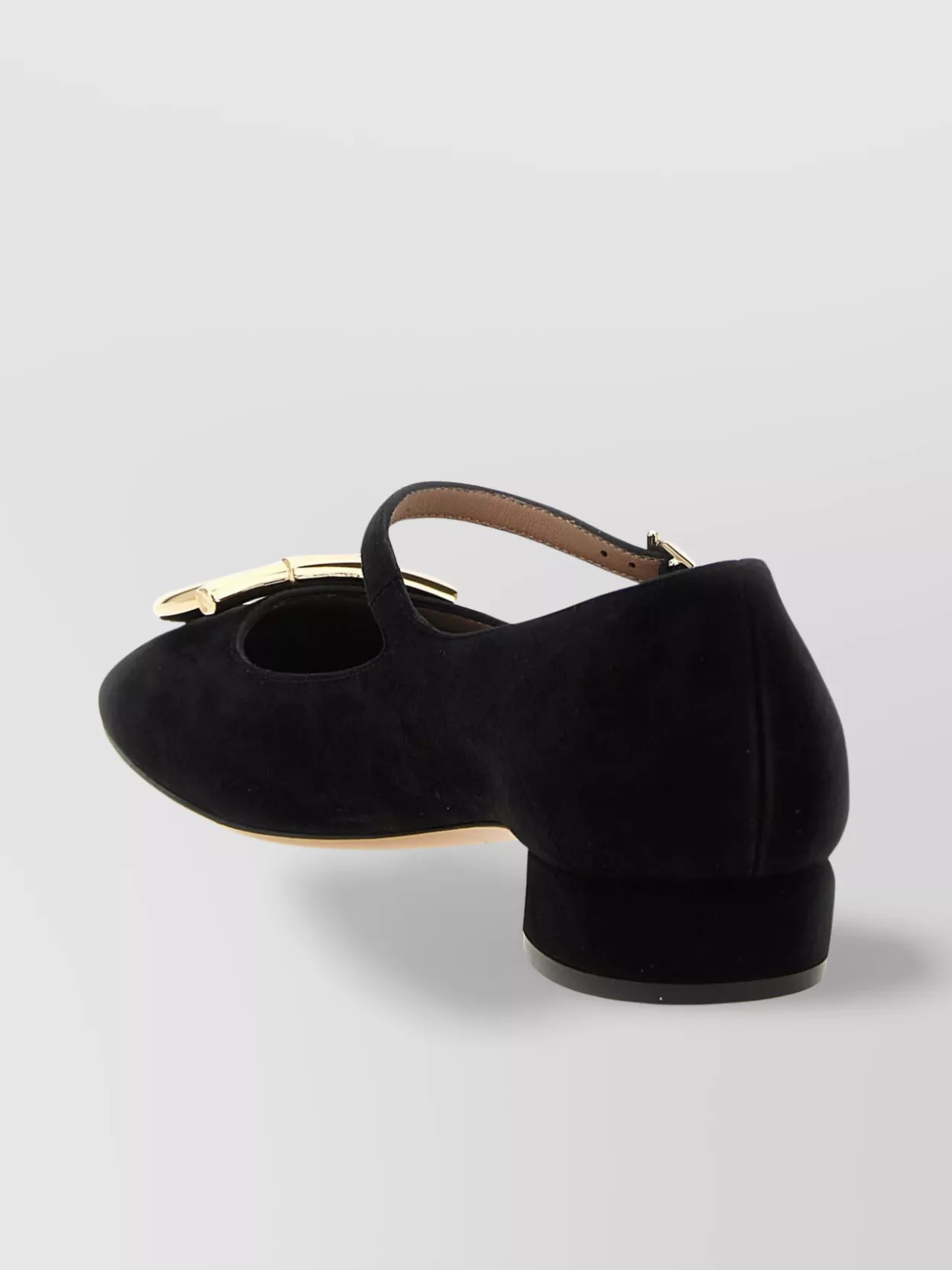 Ferragamo Square Toe Low Block Heel Ballerina Shoes