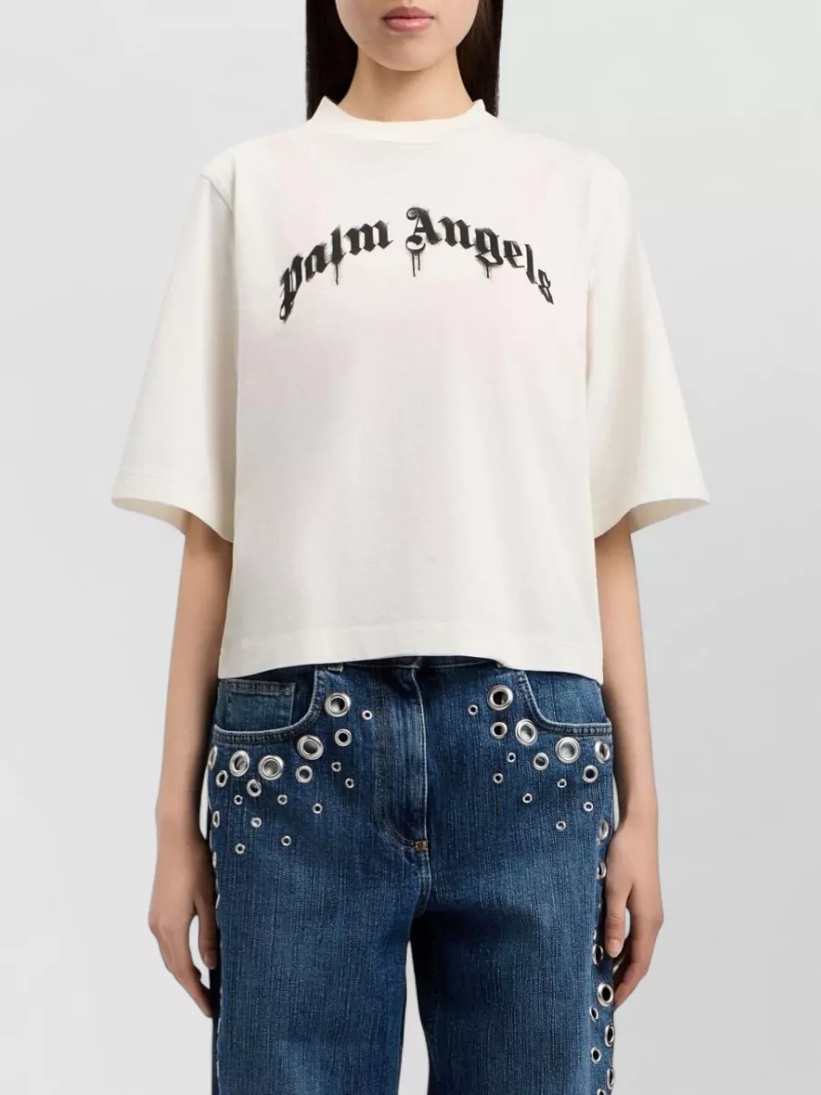 Palm Angels cotton ribbed boxy t-shirt