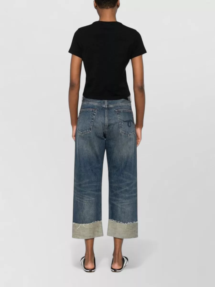Maison Kitsuné Organic Cotton Cropped Logo T-Shirt