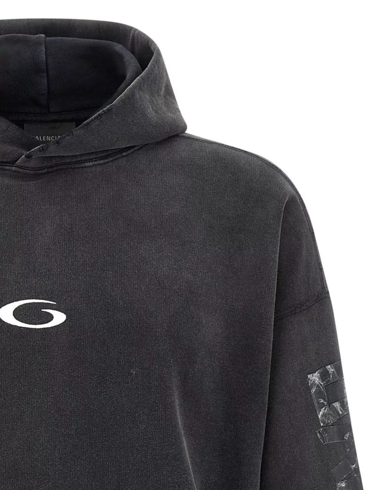 Balenciaga Hooded Sweatshirt Featuring Kangaroo Pocket