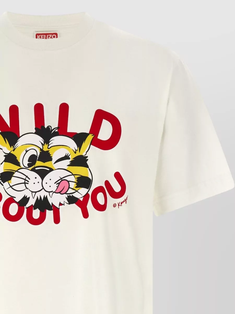 Kenzo Tiger Graphic Crew Neck Short Sleeve T Shirt