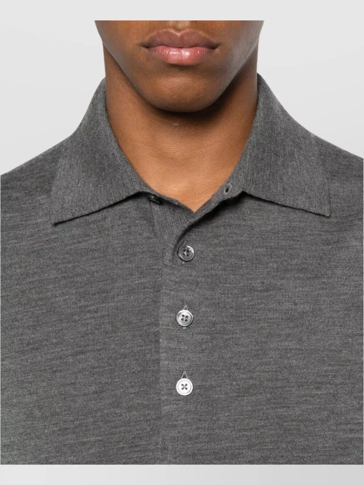 Tom Ford Fine Knit Long Sleeve Polo Shirt
