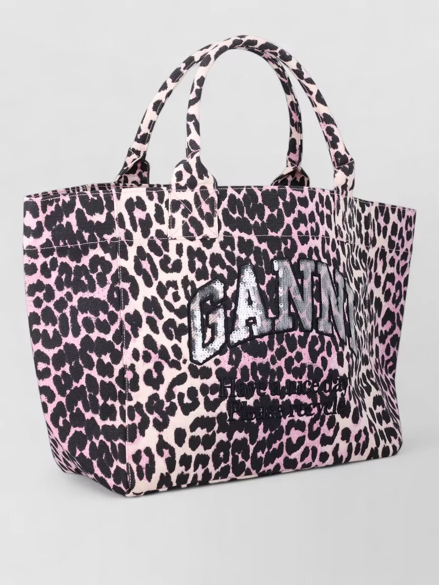 Ganni Medium Printed Tote Bag