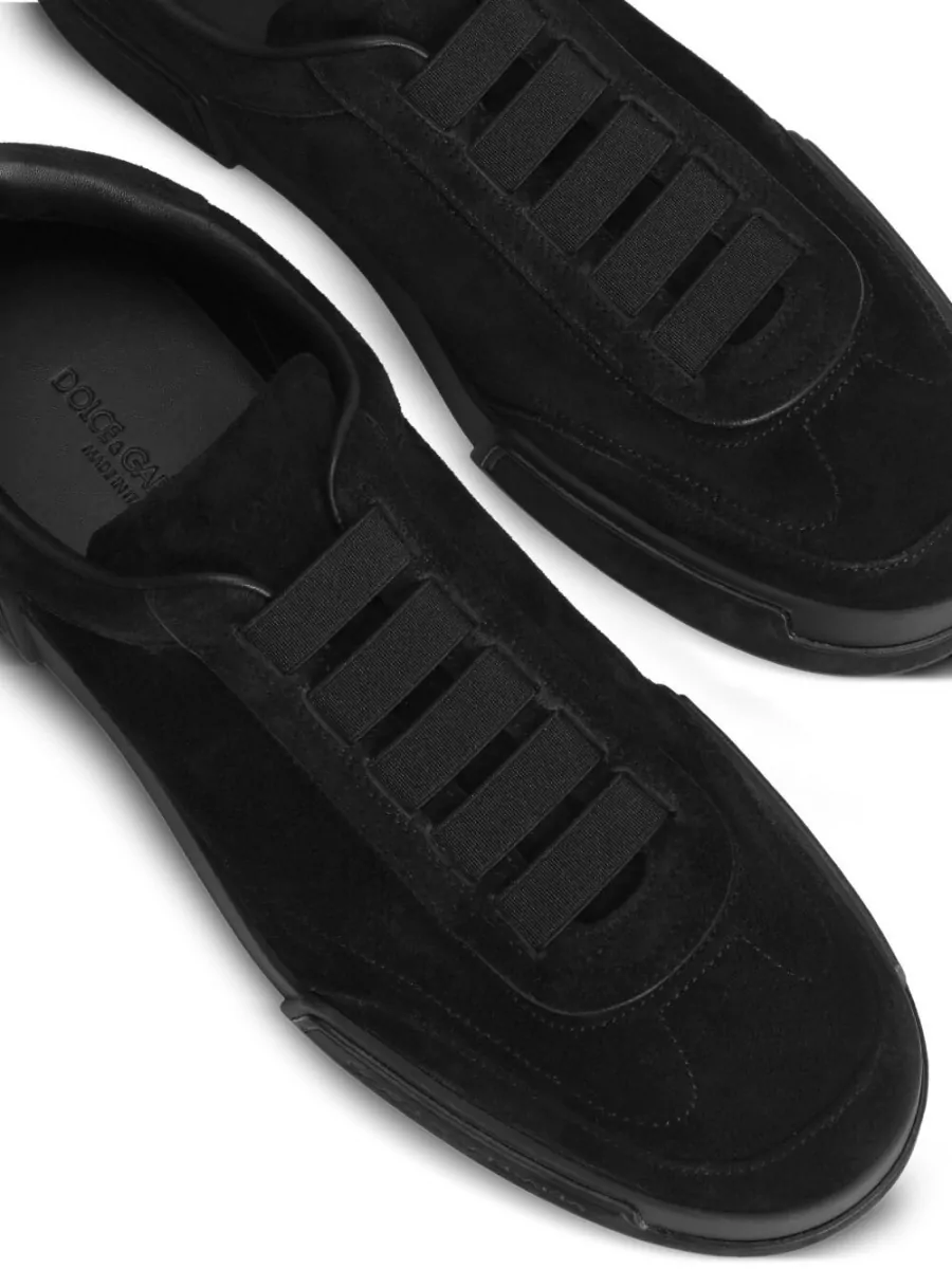 Dolce&Gabbana Portofino Suede Finish Rubber Sole Sneakers