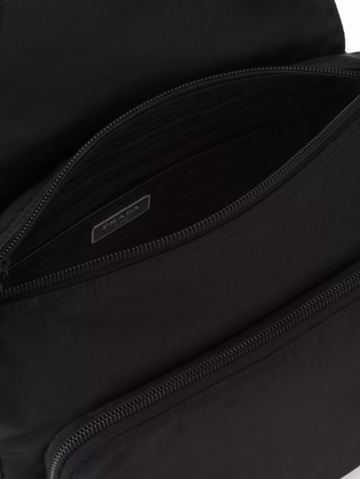 Prada Re-nylon Crossbody Bag Adjustable Strap In Black
