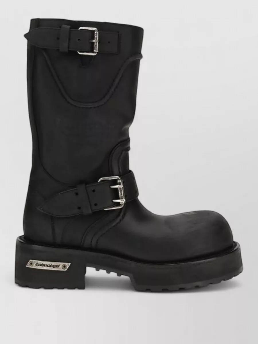 Balenciaga leather lace-up boots