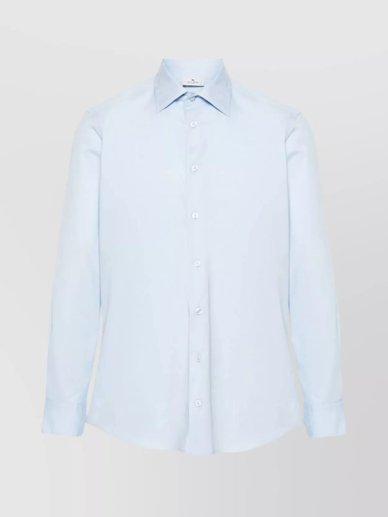 Etro Long Sleeve Shirt Curved Hem In Multi