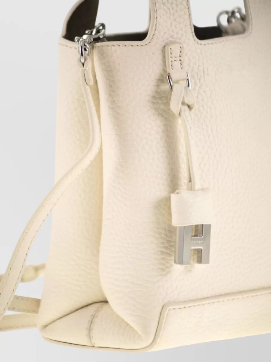 Hogan Leather Tote Bag Double Handles Shoulder Strap