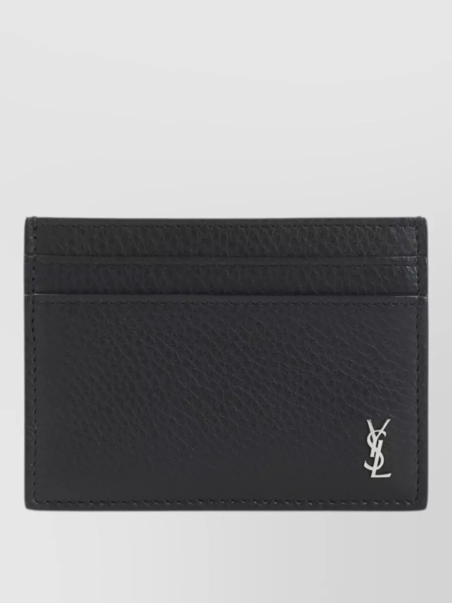 Saint Laurent leather tiny card holder