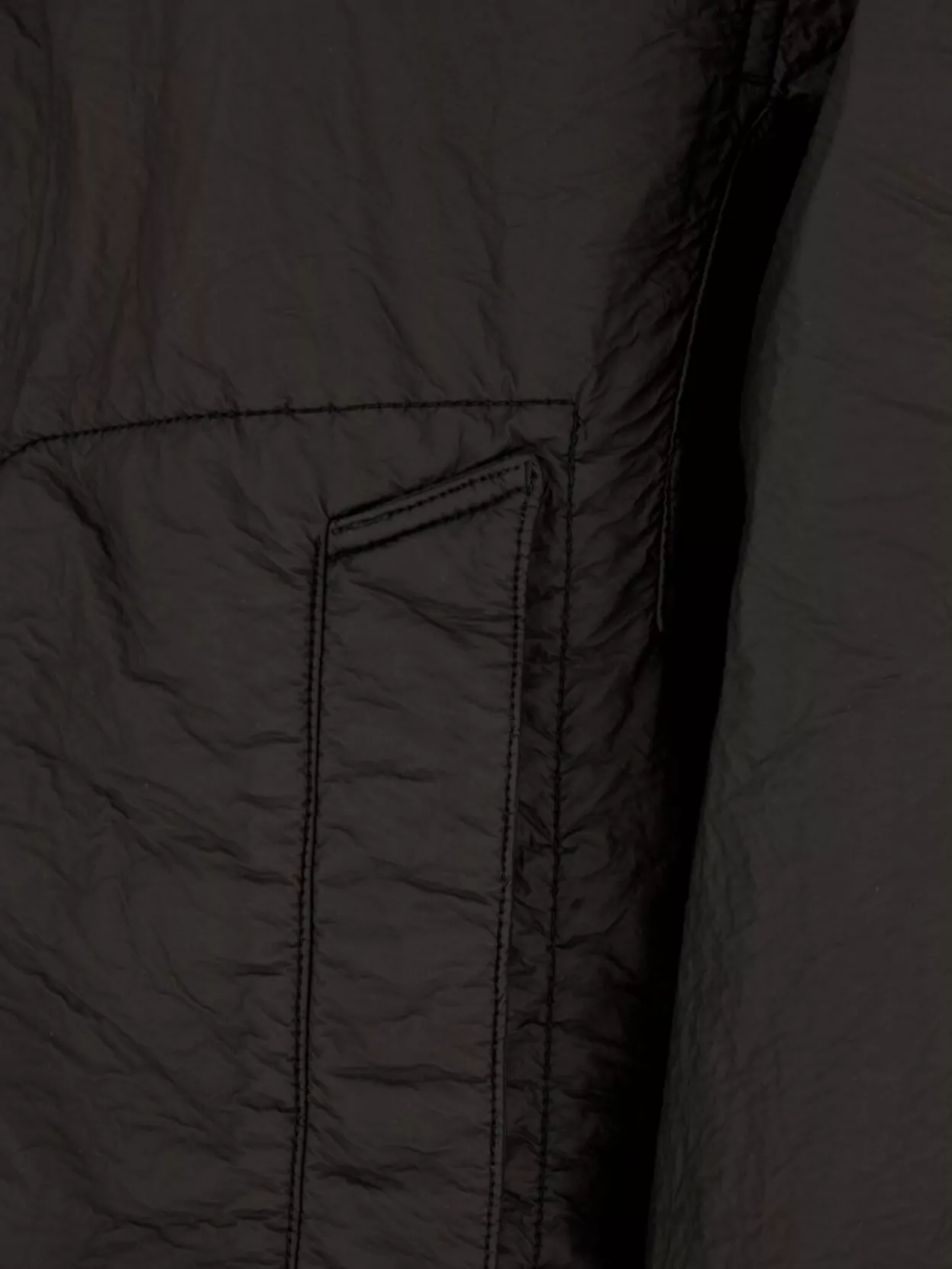 C.p. Company Synthetic Leather Jacket Featuring Pockets