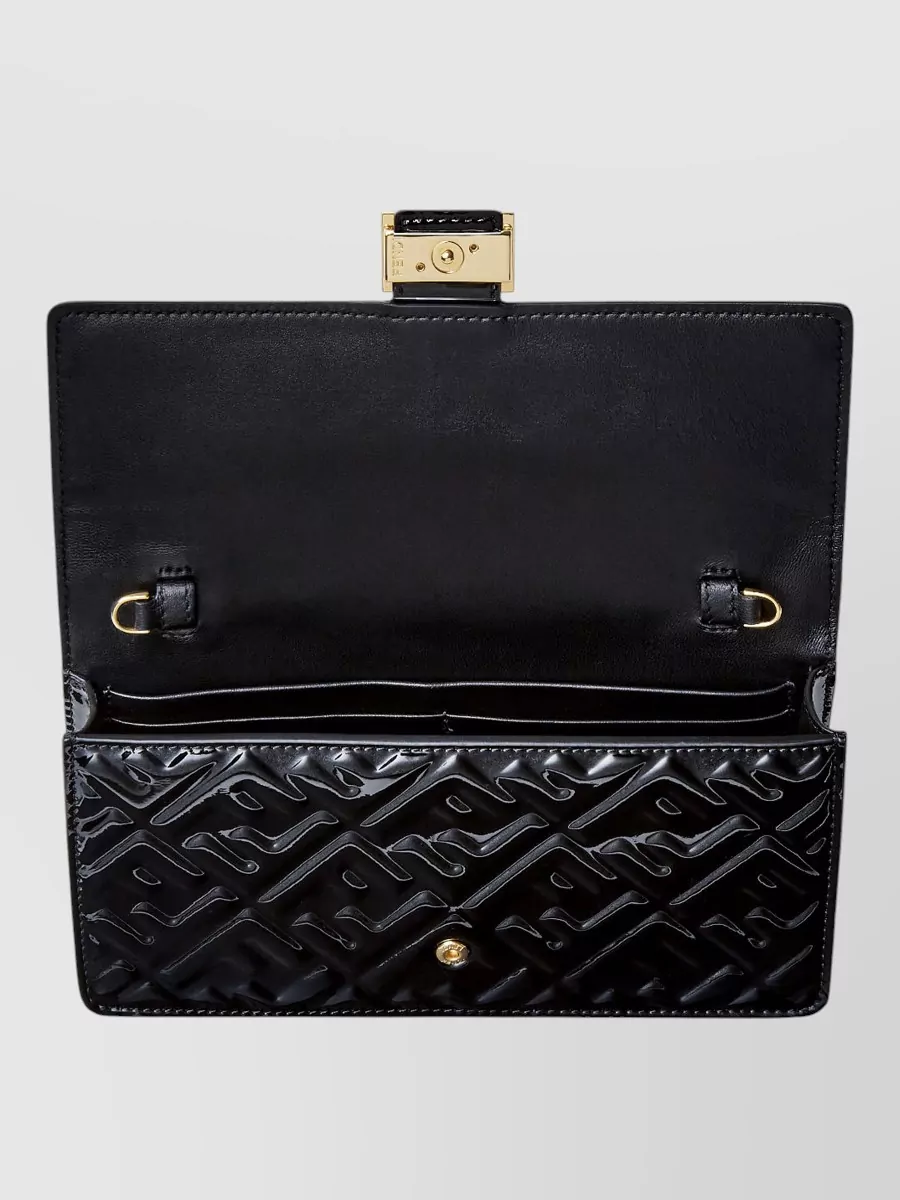 Fendi Chain Shoulder Wallet Ff Logo Strap