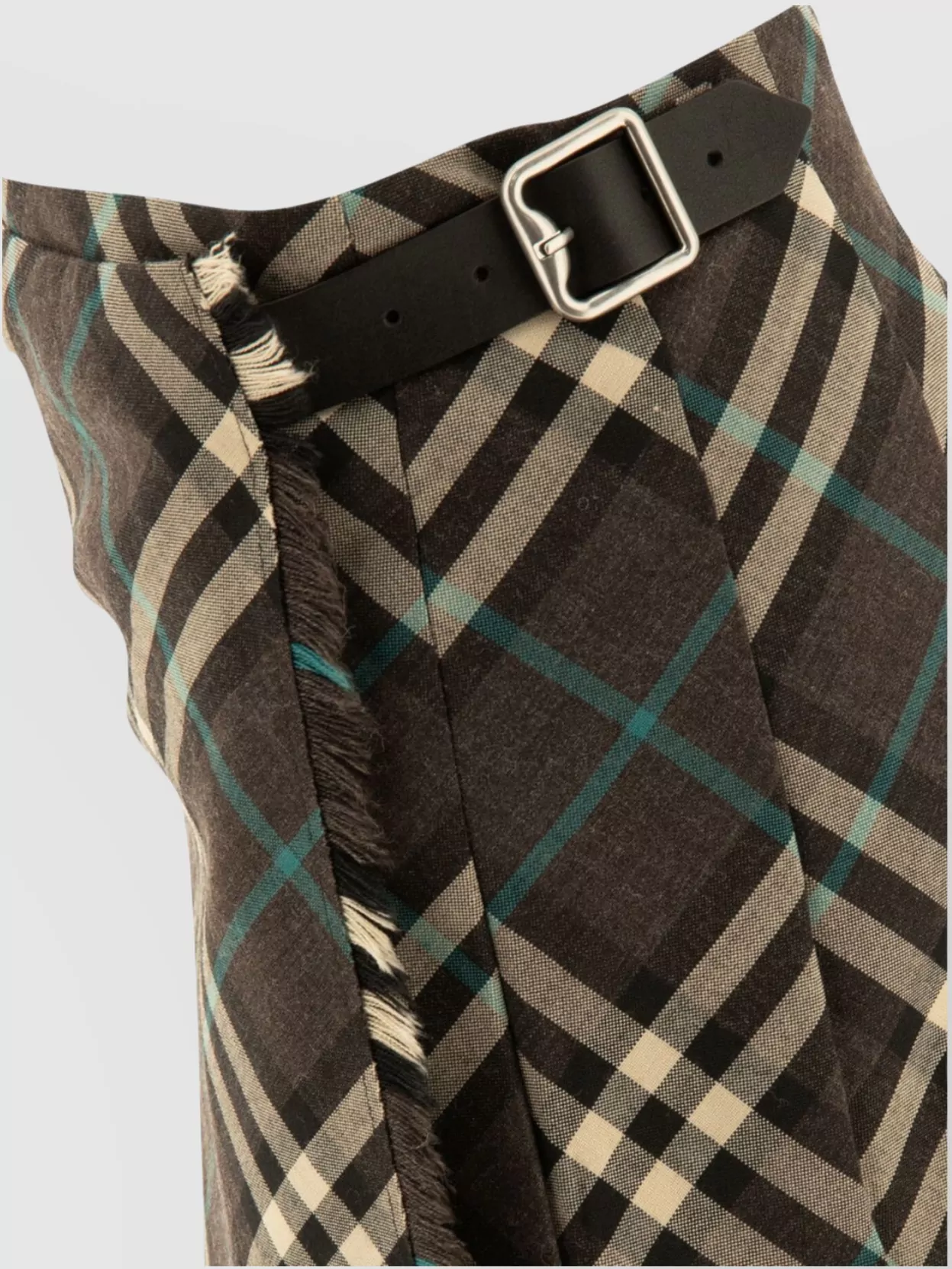 BURBERRY WOOL BLEND MINI KILT WITH CHECK PATTERN