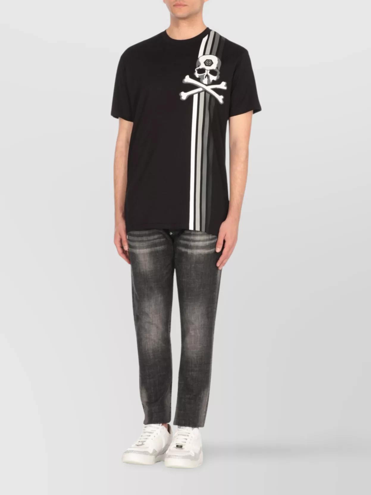 Philipp Plein Crew Neck T-Shirt Skull Graphic