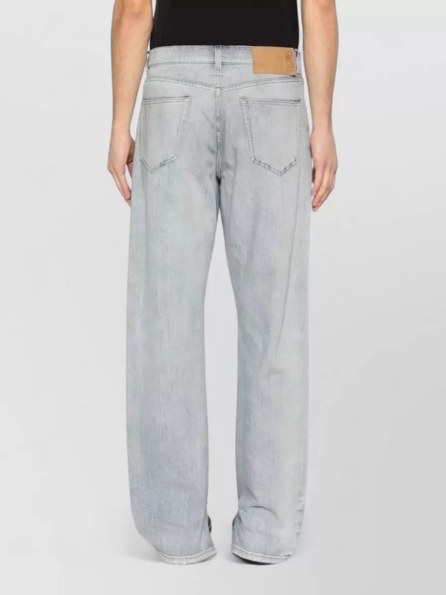 Mm6 Maison Margiela Destroyed Cotton Straight-Leg Jeans
