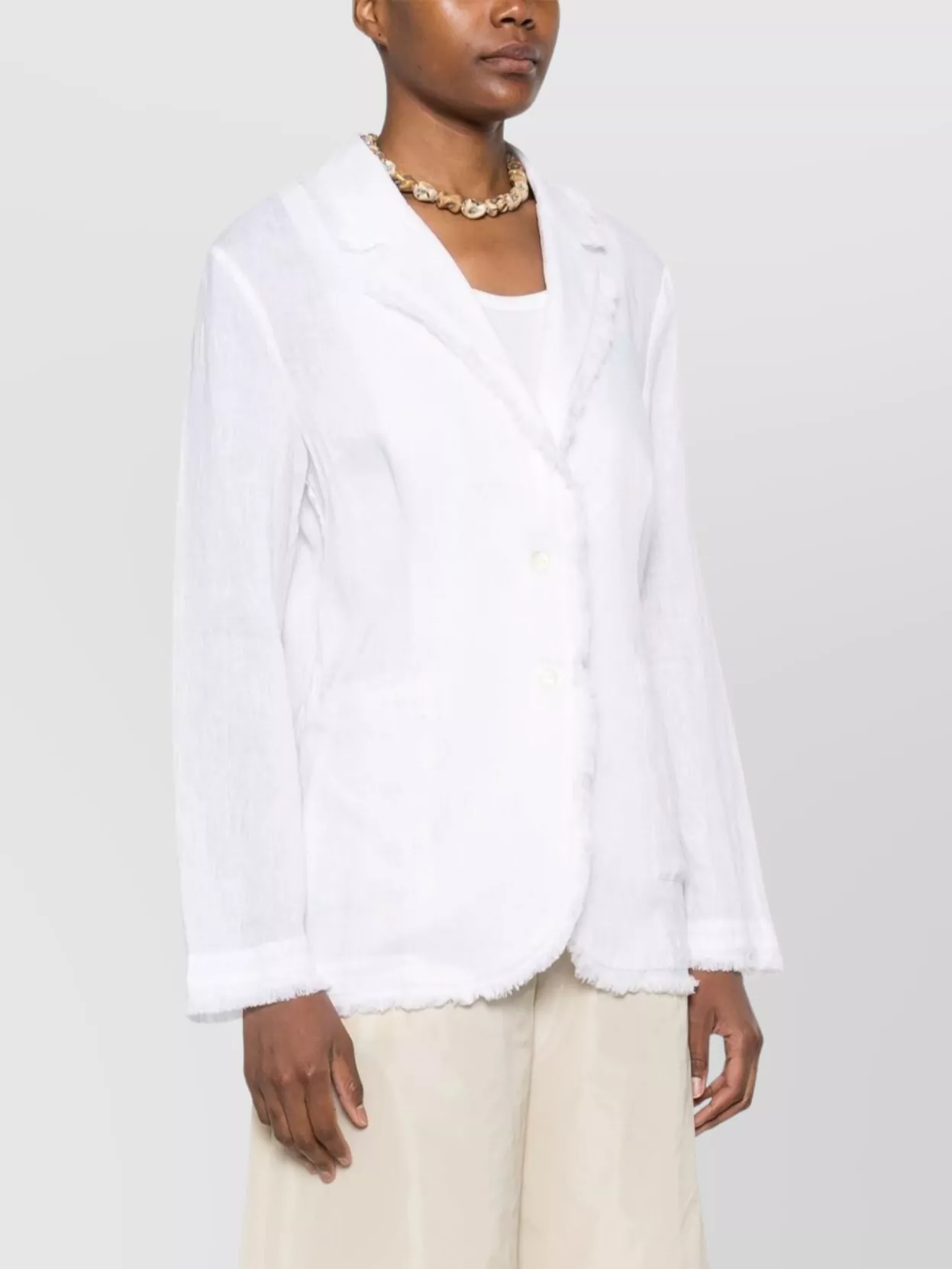 Parosh Notched Lapel Long Sleeve Jacket With Pockets