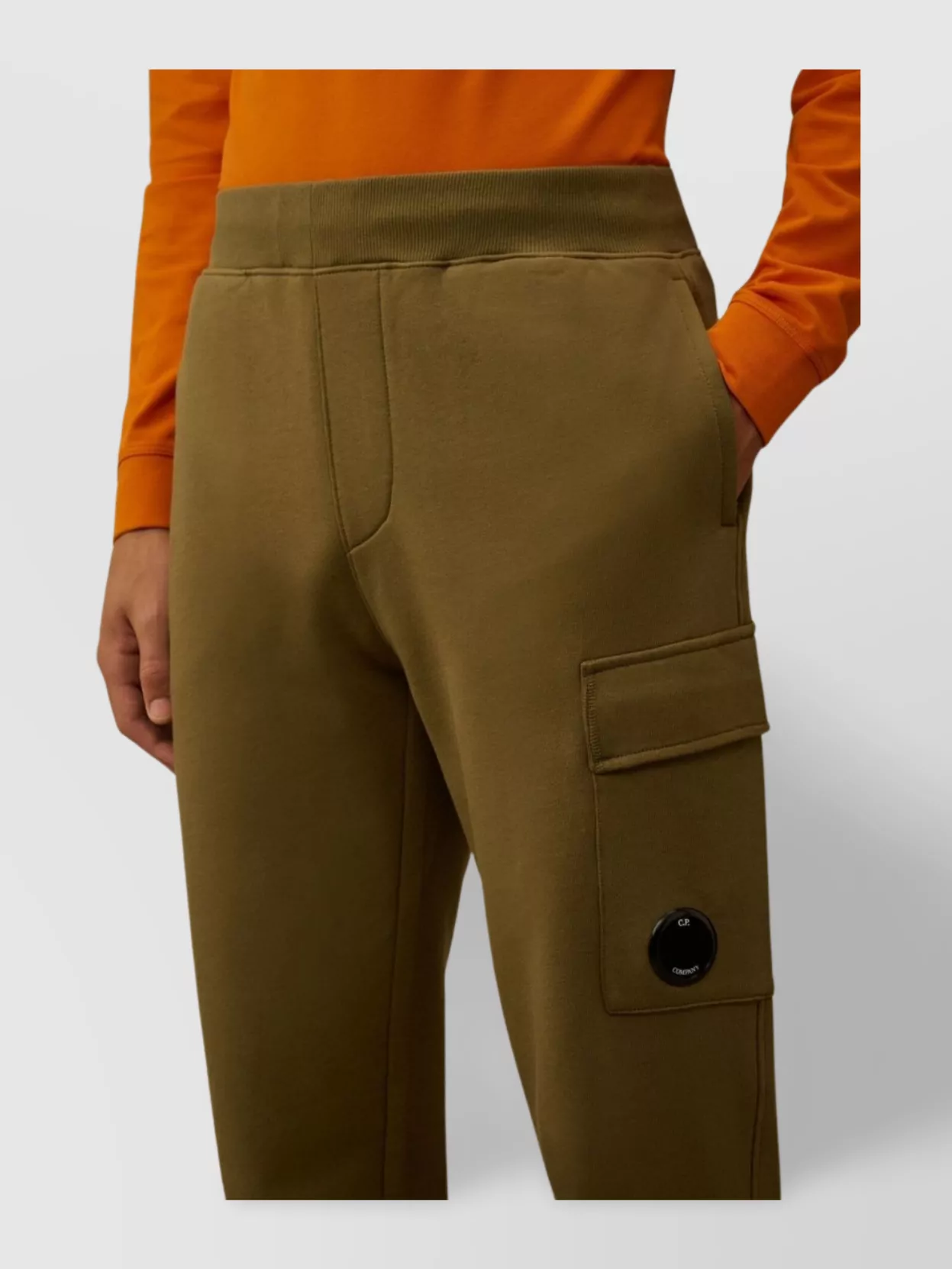 C.p. Company Fleece Cargo Sweatpants Adjustable Waist