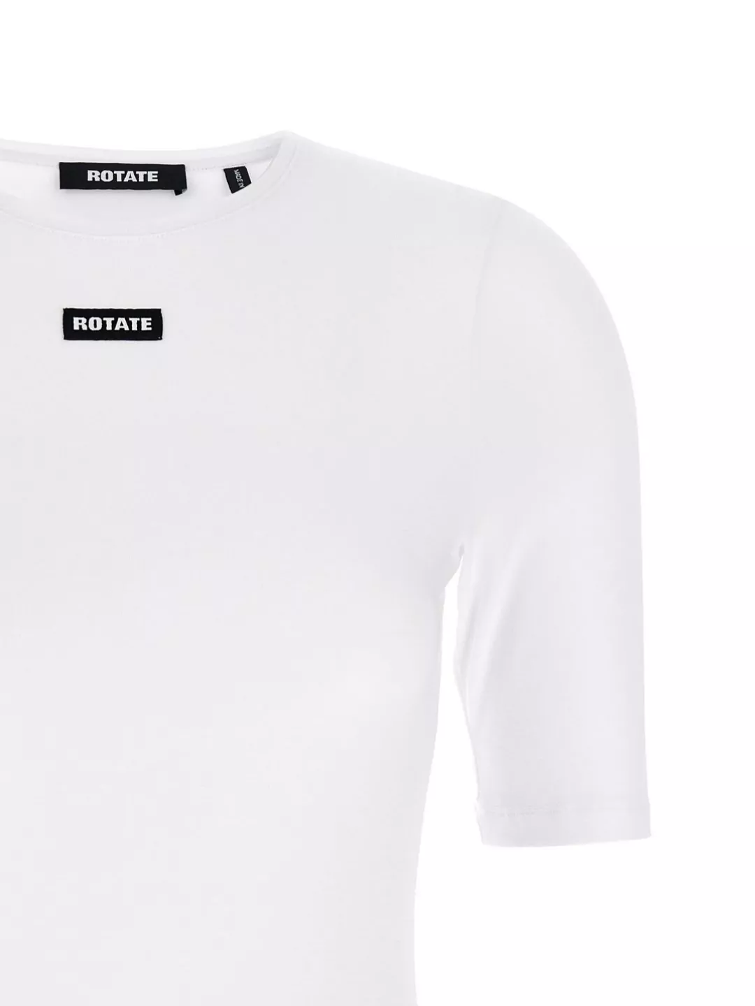 Rotate Birger Christensen Logo-patch Short-sleeve T-shirt In White