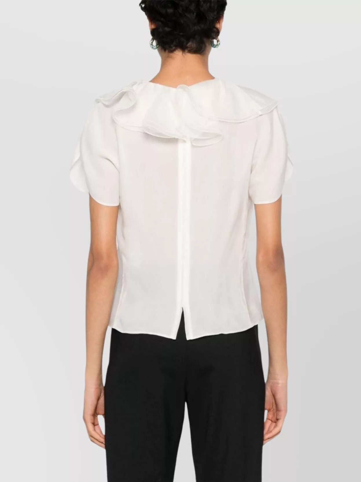 Emporio Armani Flared Silk Organza Top