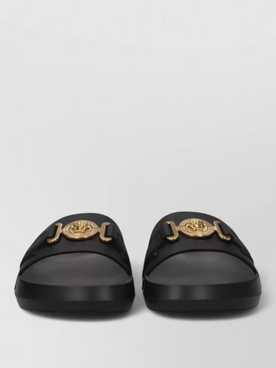 Versace leather slide sandals