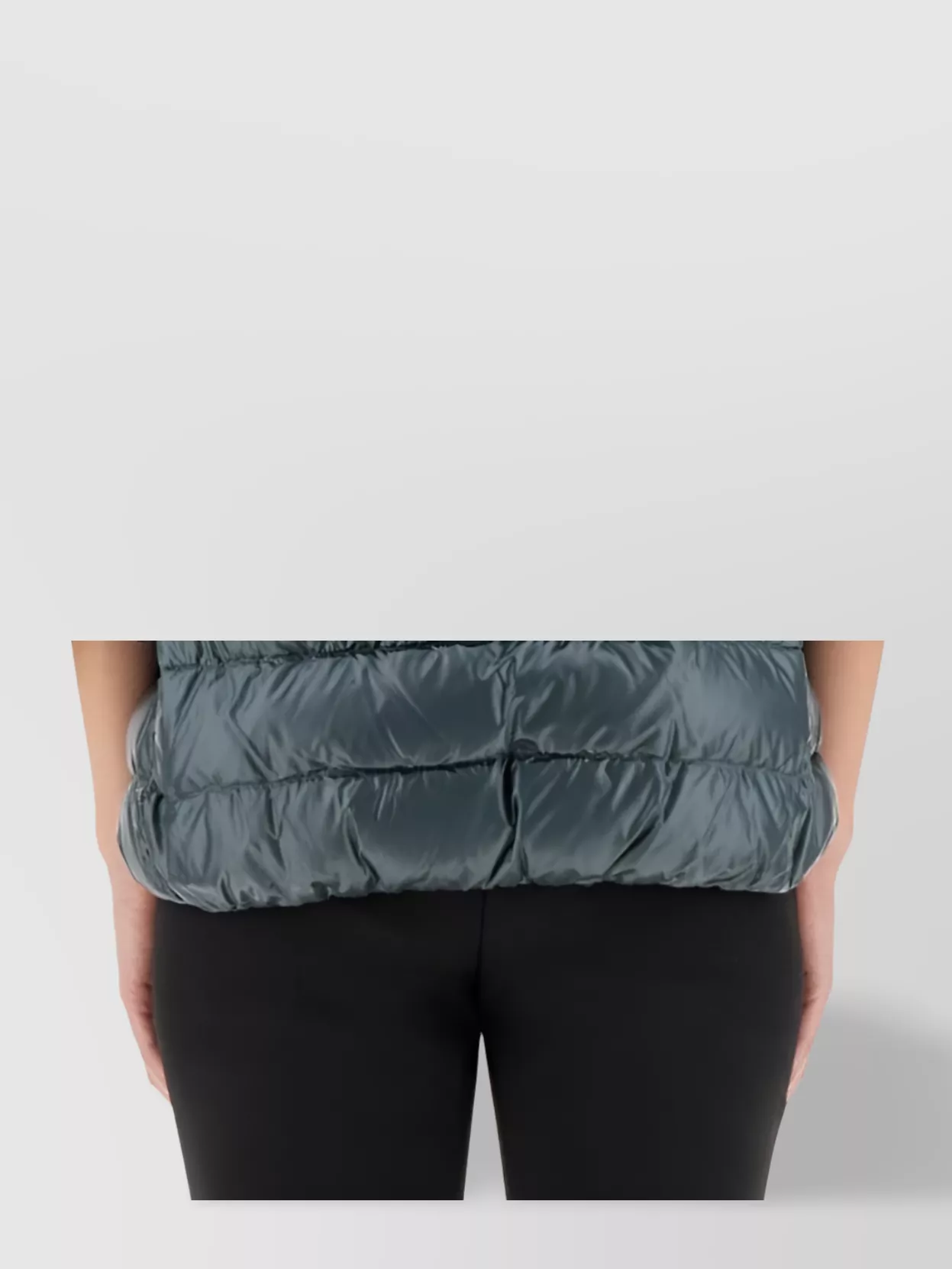 Herno Aminta Padded Quilted Jacket With High Collar In Gray