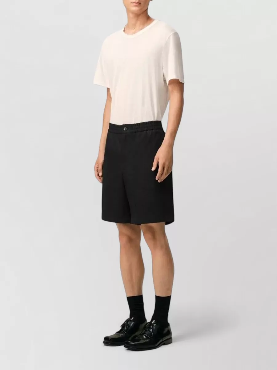 Ami Paris Cotton Elasticated Waist Shorts