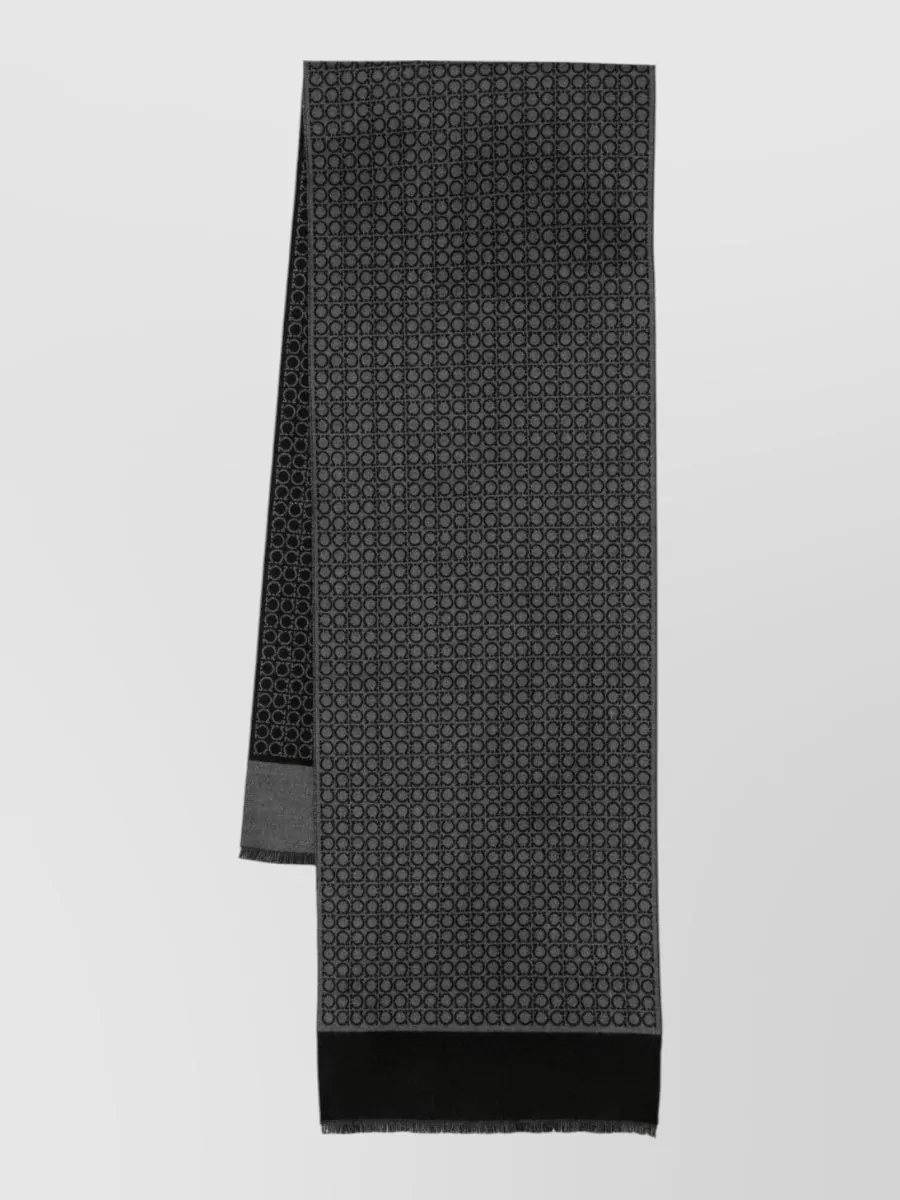 Ferragamo Wool Logo-Pattern Scarf