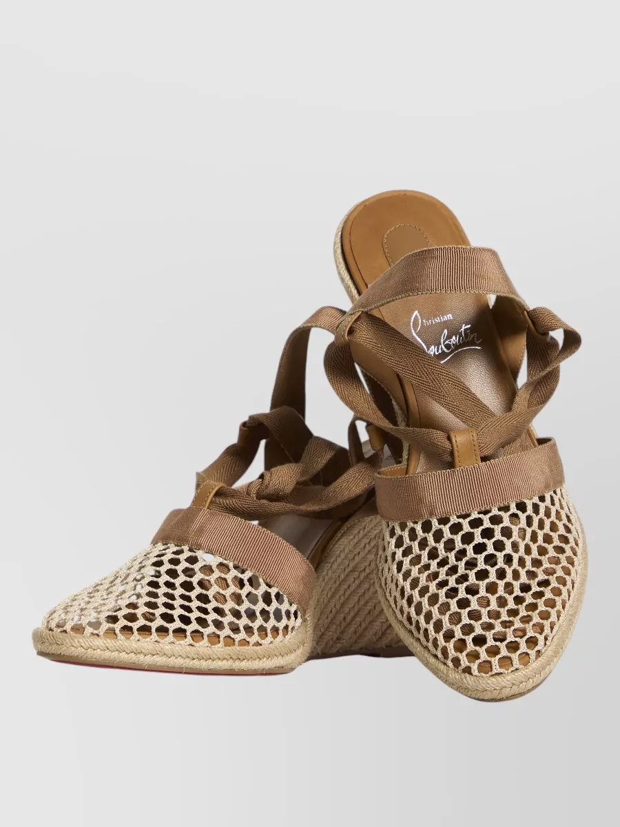 Christian Louboutin Mesh Espadrille Sandals