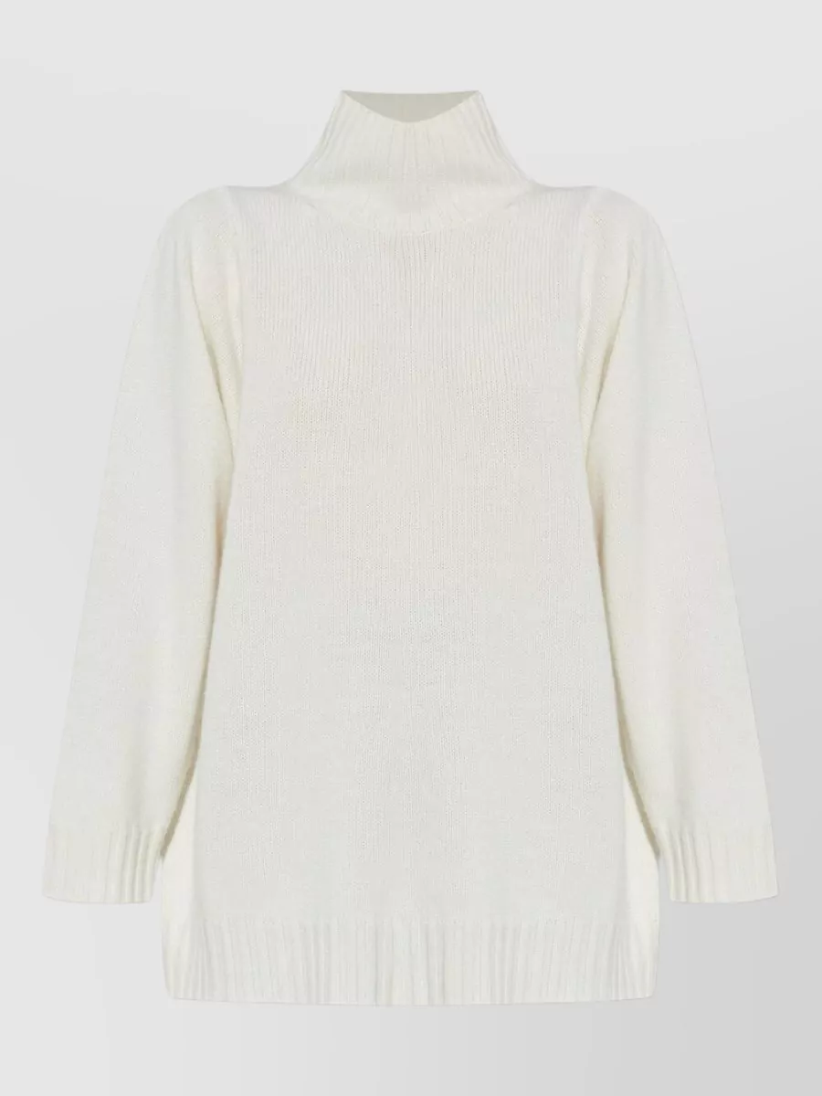 Max Mara Cashmere Ribbed Turtleneck Sweater