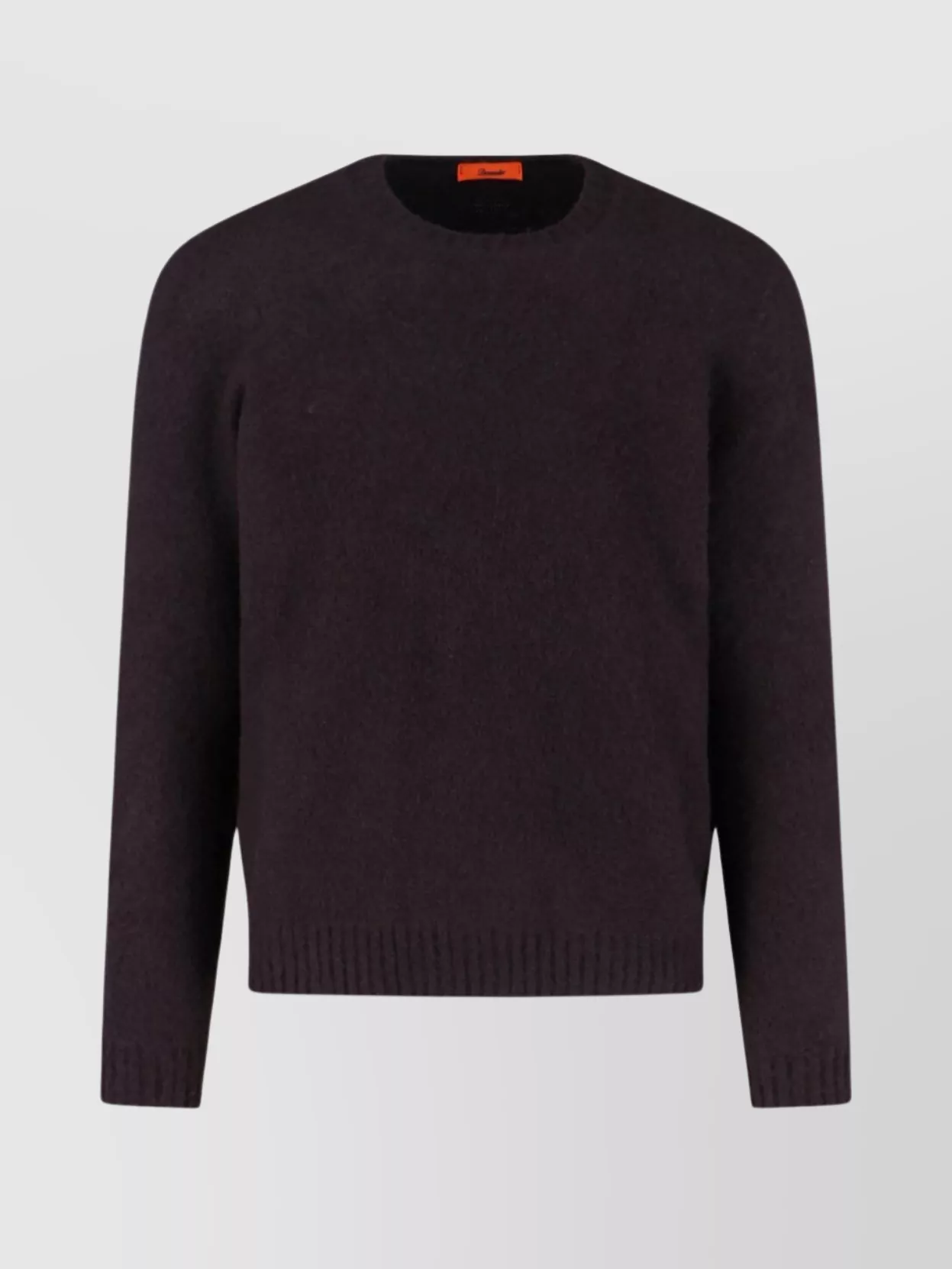 Drumohr Ribbed Crewneck Sweater With Long Sleeves In Blue