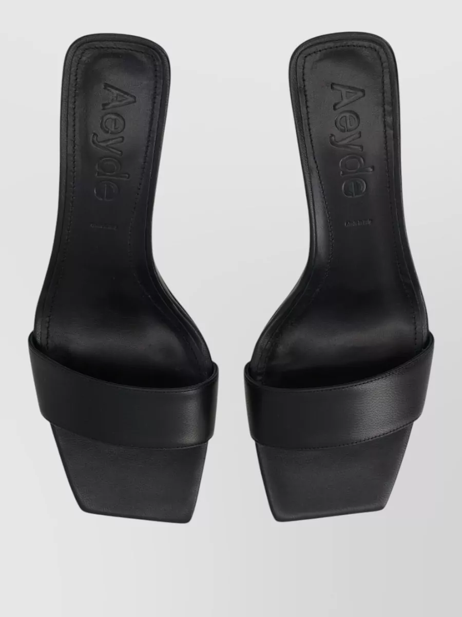 Aeyde Leather Heeled Mules