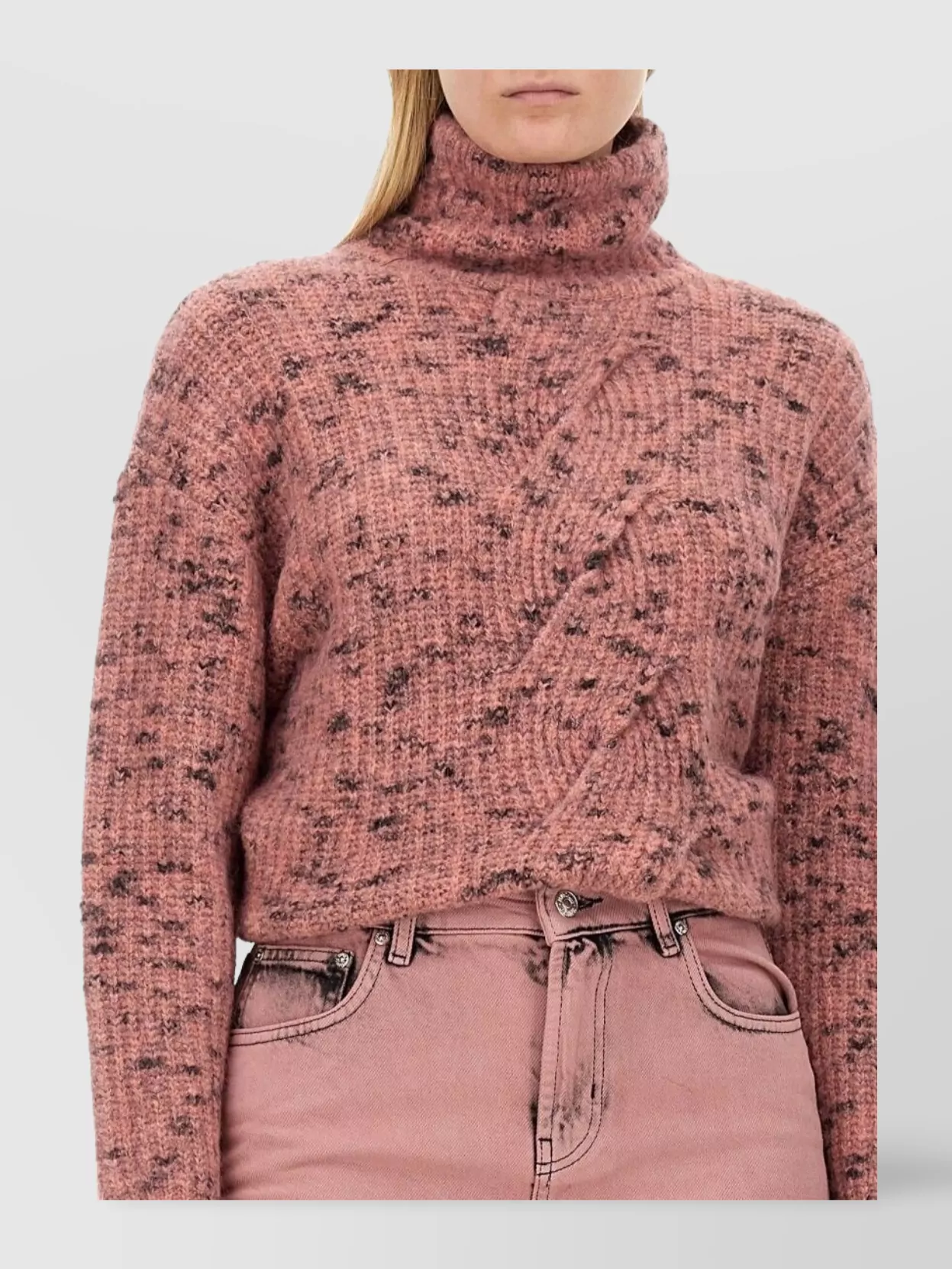 Moschino Textured Ribbed Turtleneck Knitwear