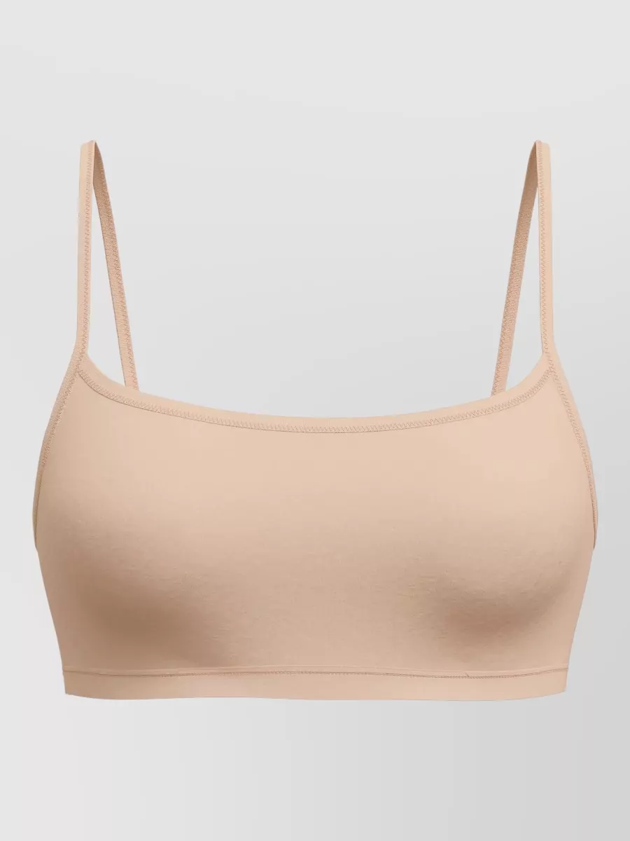 Calida Bustier Top Adjustable Straps Seamless Design In Neutral