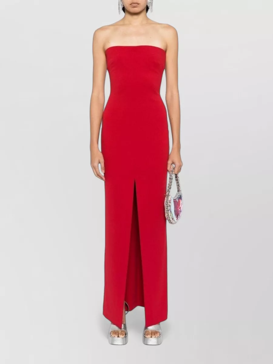 Solace London Crepe Strapless Maxi Dress