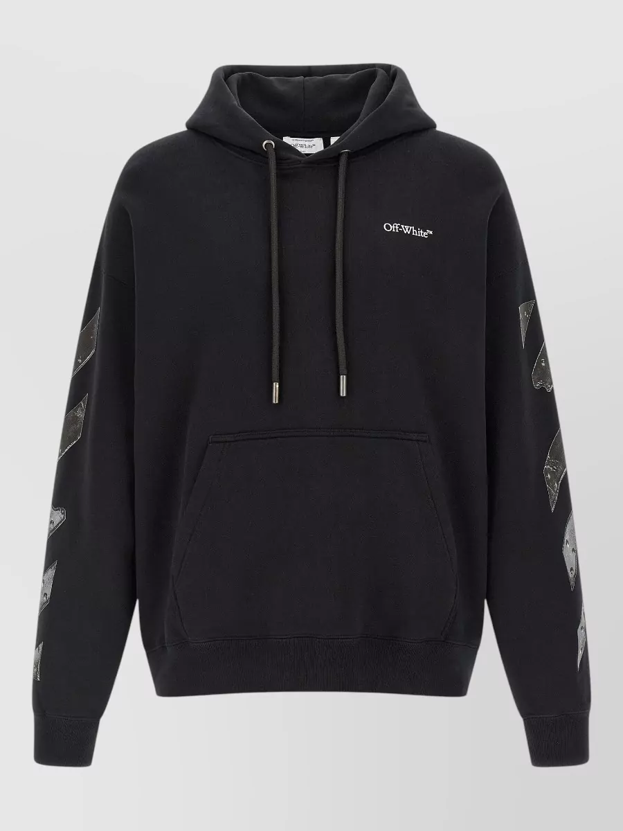 Off-White cotton logo print hoodie