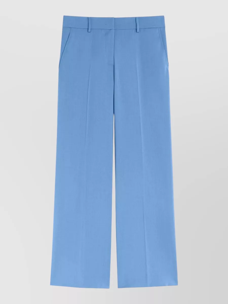 Weekend Max Mara Wide Leg Trousers Belt Loops Pockets Back