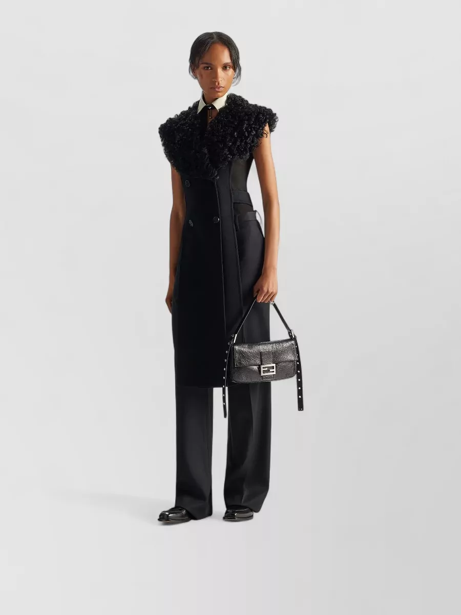 Fendi Baguette Calf Leather Clutch Bag