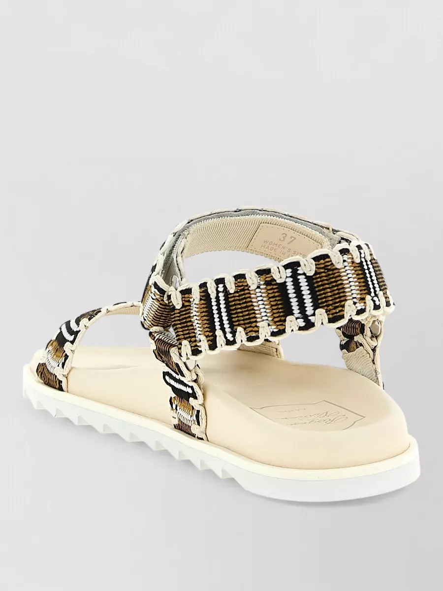 Roger Vivier Crystal-Embellished Woven Sandals